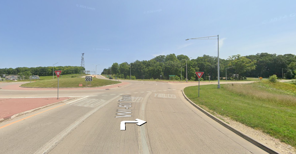 At the traffic circle, take the 2nd exit and stay on WI-60 Trunk E