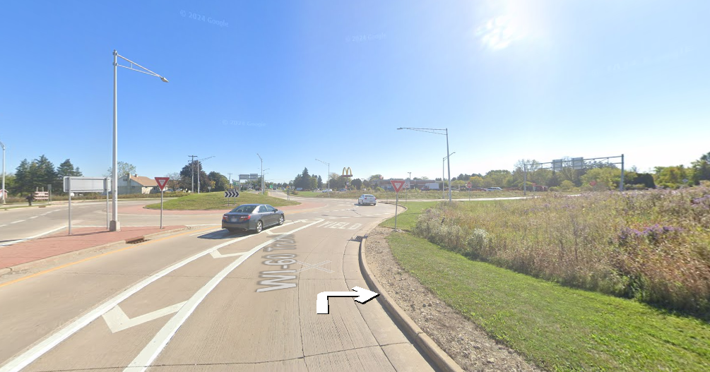 At the traffic circle, take the 2nd exit onto the US-45 N ramp to West Bend